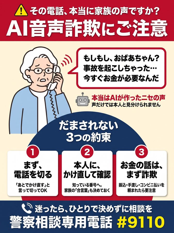 Claude Fable 5.1の指示書から生成した防犯ポスター