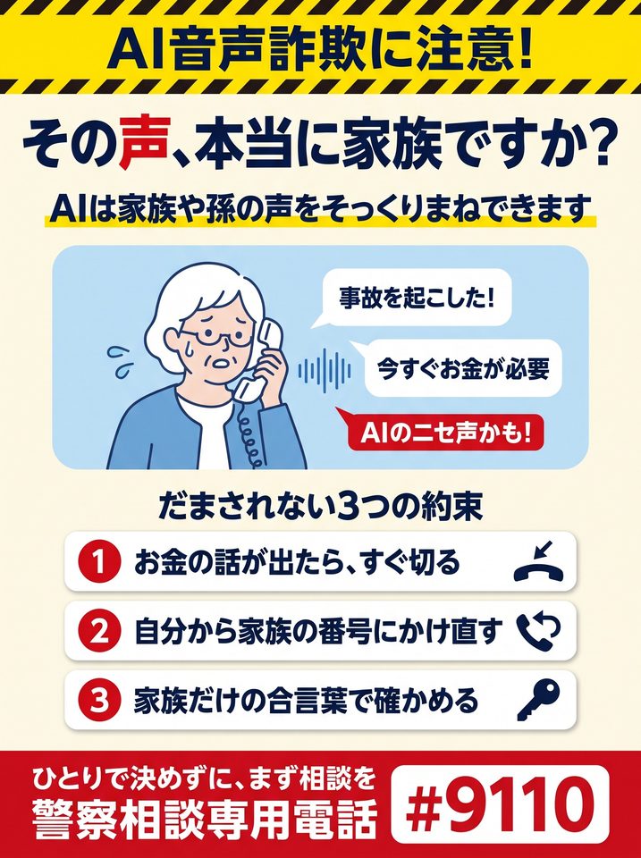 Claude Opus 5.5の指示書から生成した防犯ポスター